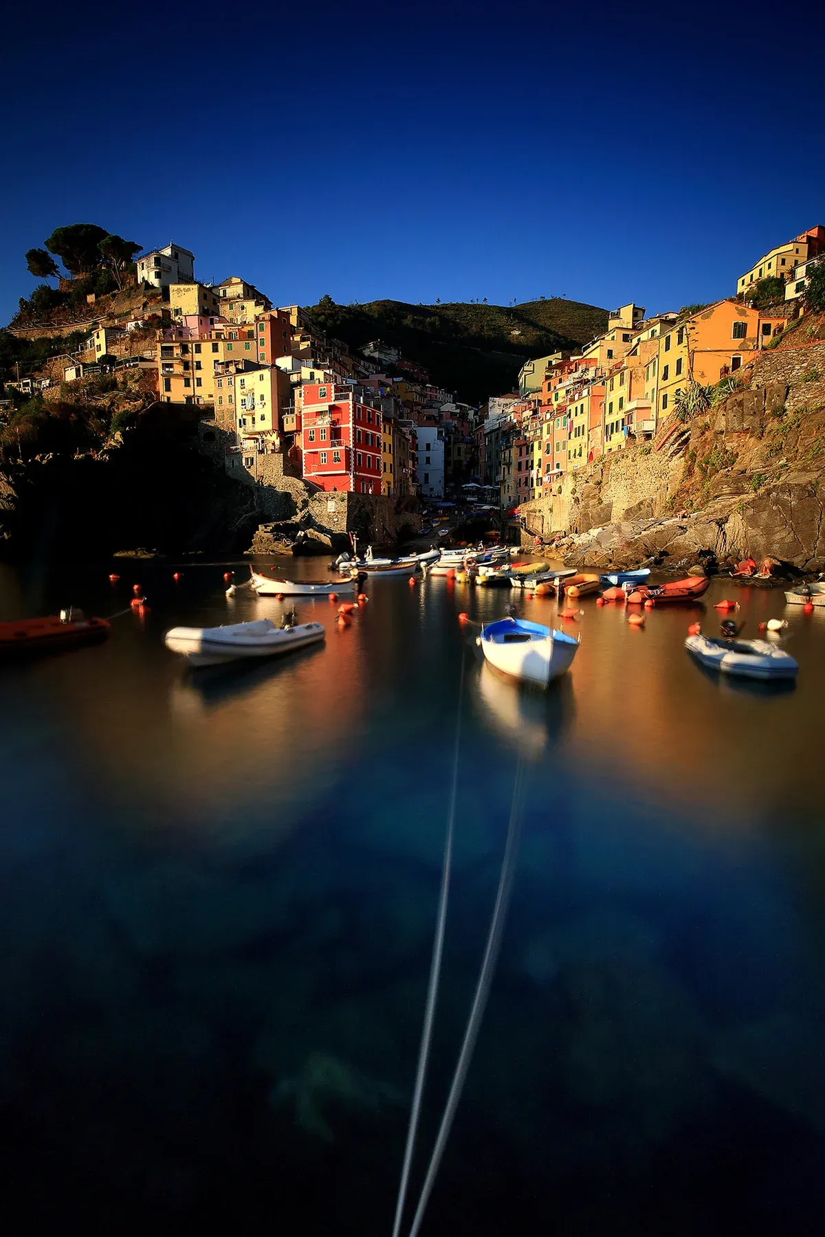 The stacked houses of Riomaggiore, Cinque Terre, Italy